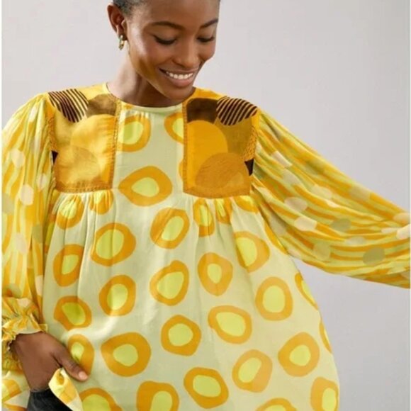Anthropologie BL~NK Miranda Pleasant Blouse - Picture 2 of 8